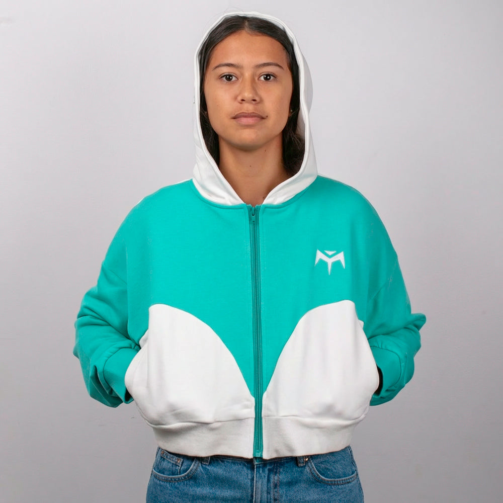 Manu Crop Zip Hood
